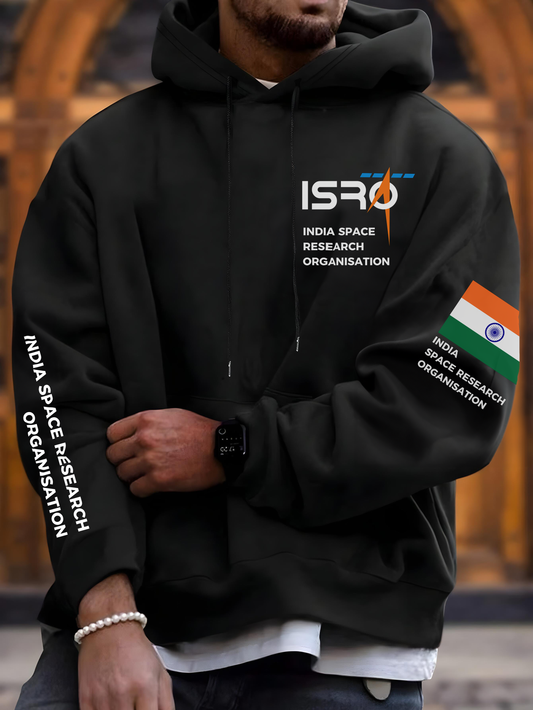 ISRO - Black - Oversized Hoodie 400 GSM