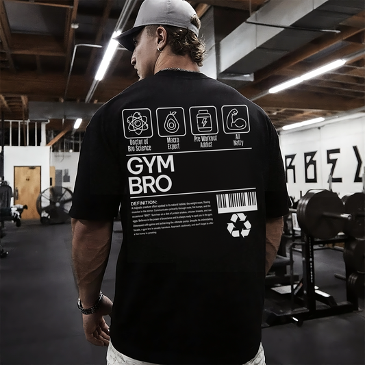 Gym Bro - Black - Oversized T Shirt