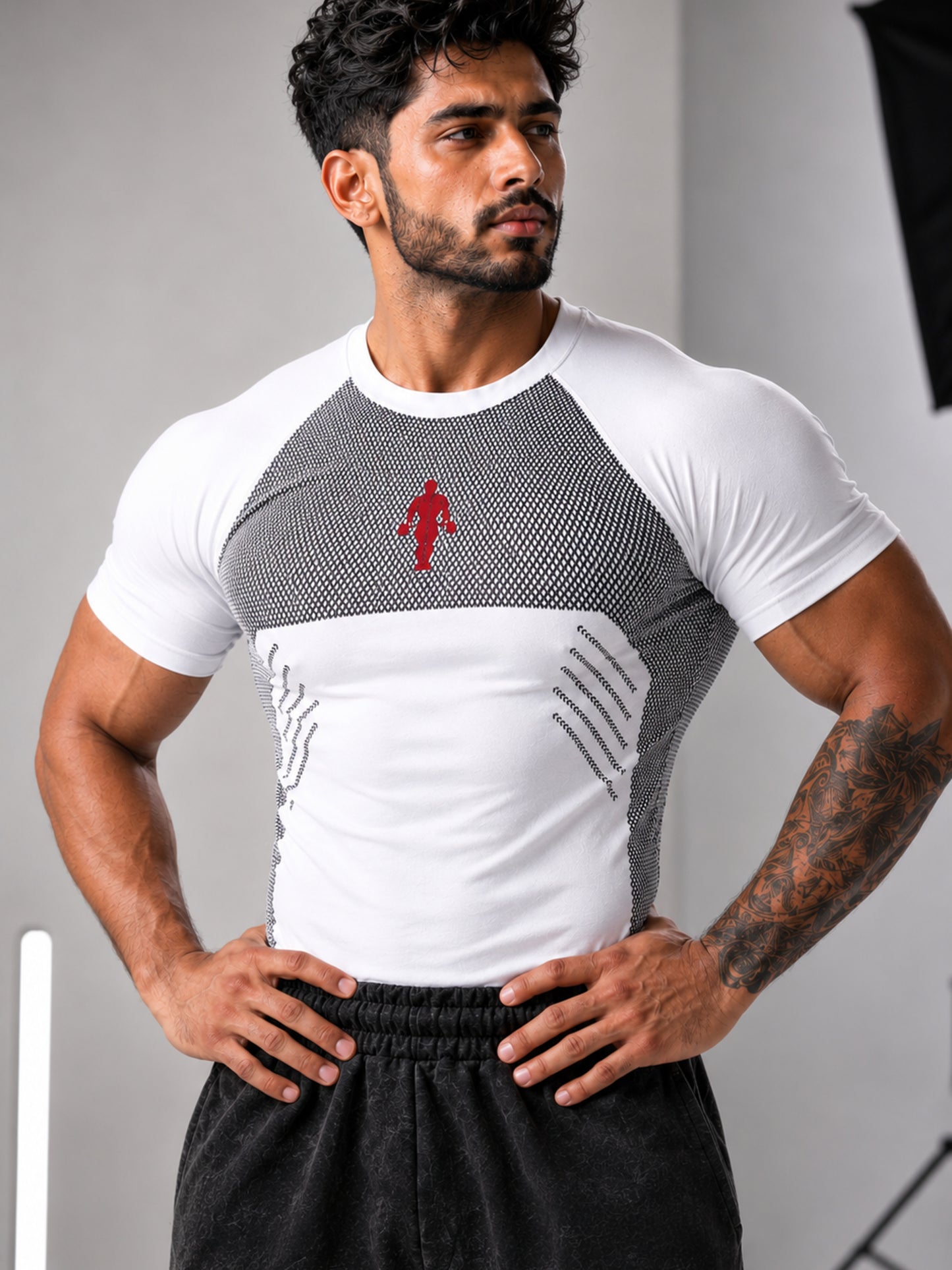 White - Gold's - Cotton Lycra Compression