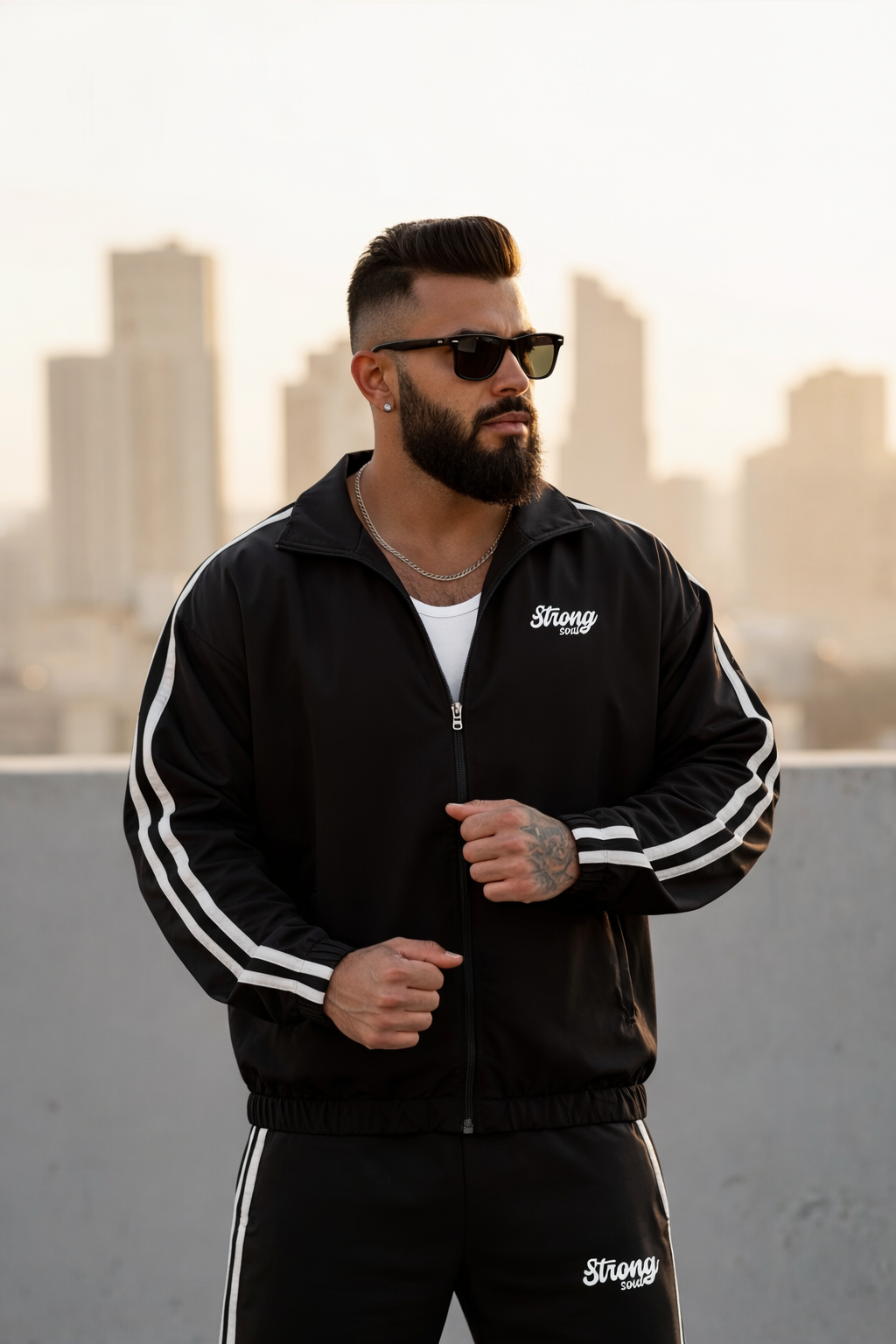 TS101 - Black - Summer TrackSuit