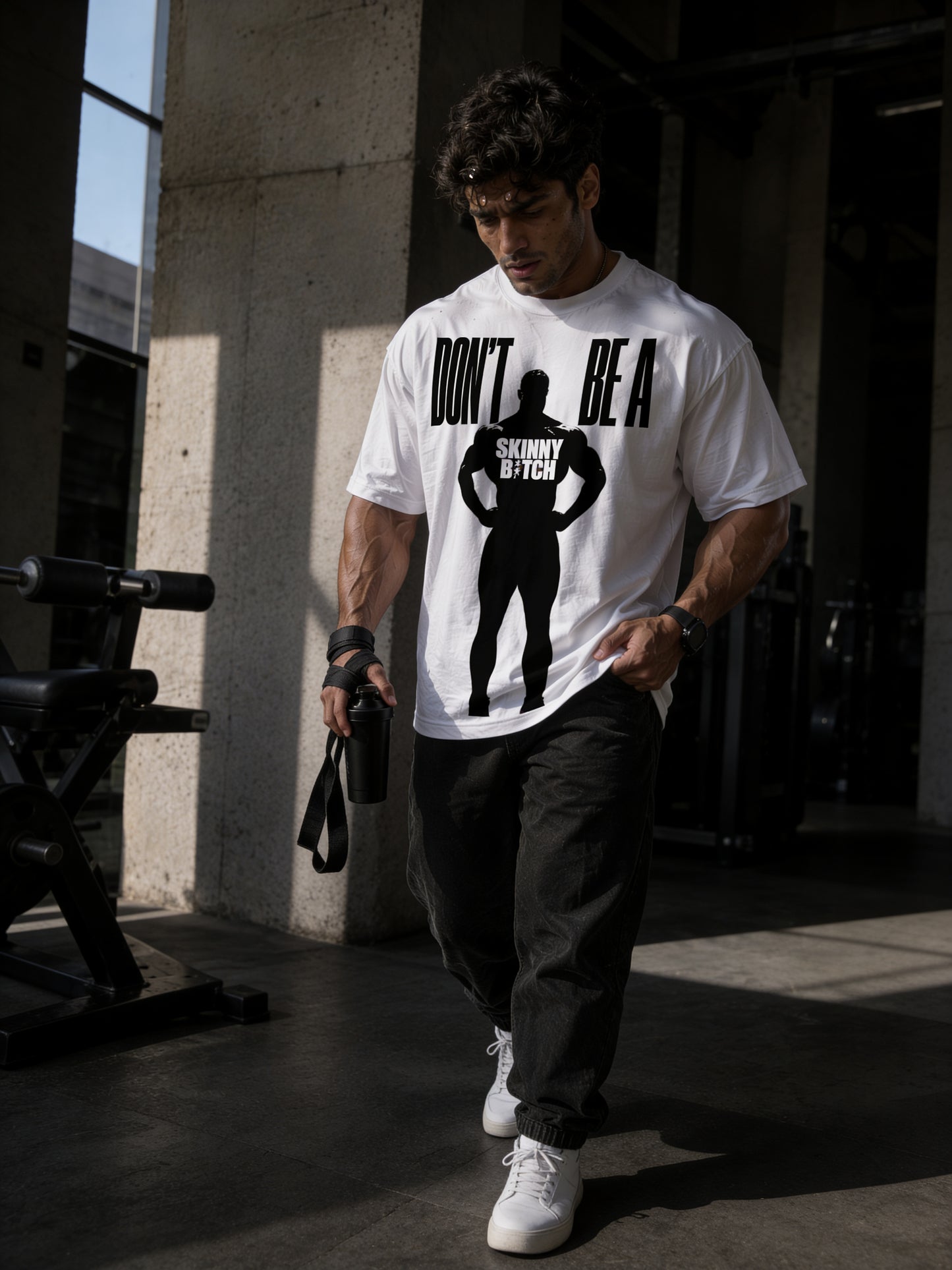 T-Shirt - White - Aint Skinny - Oversized