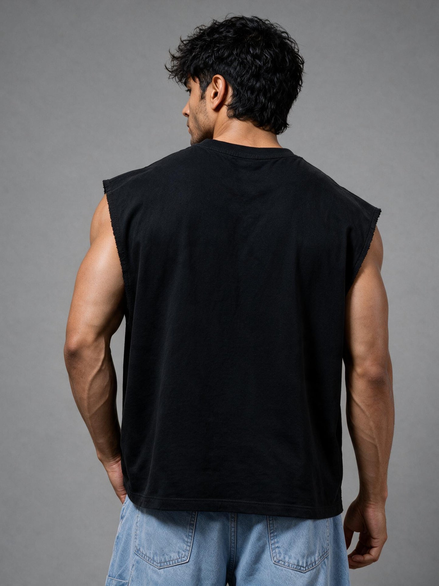 Black - T104 - The Brave - Crop Cut-Offs