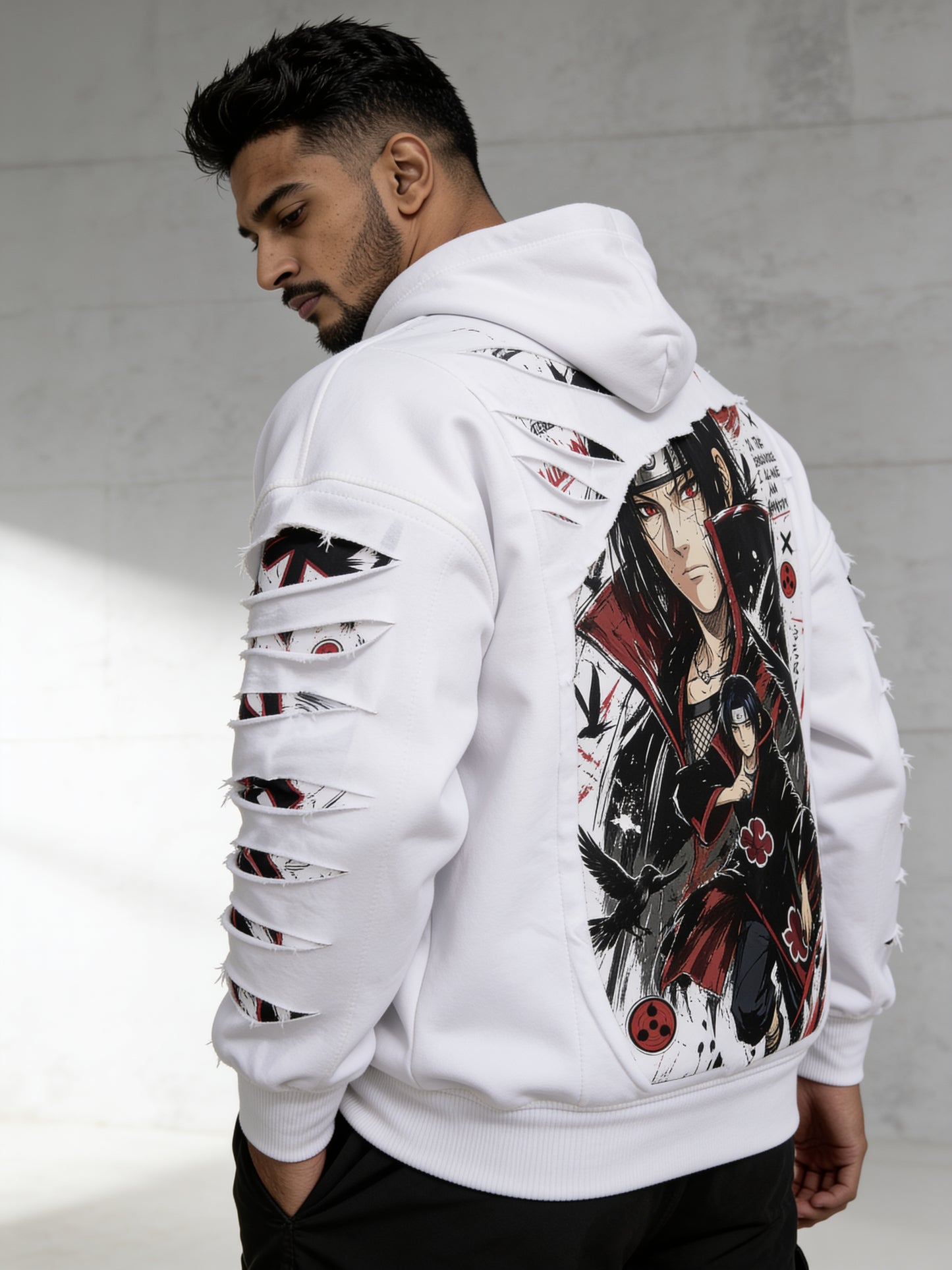 Itachi Rip & Reveal - Two-Layer Oversized Hoodie