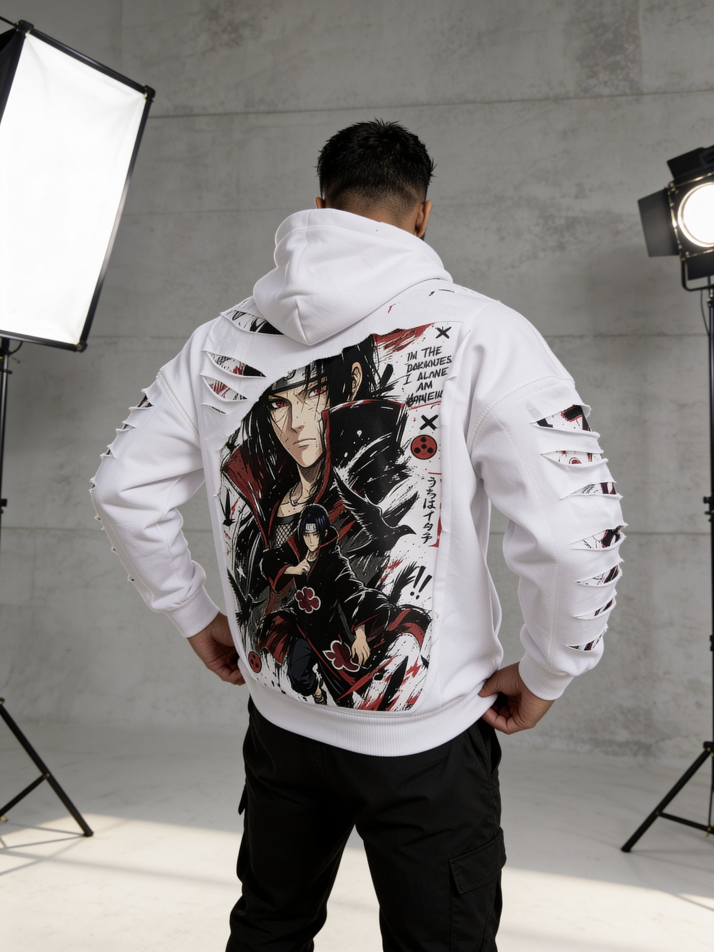 Itachi Rip & Reveal - Two-Layer Oversized Hoodie