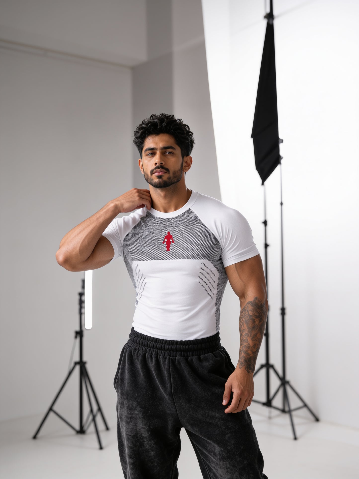 White - Gold's - Cotton Lycra Compression