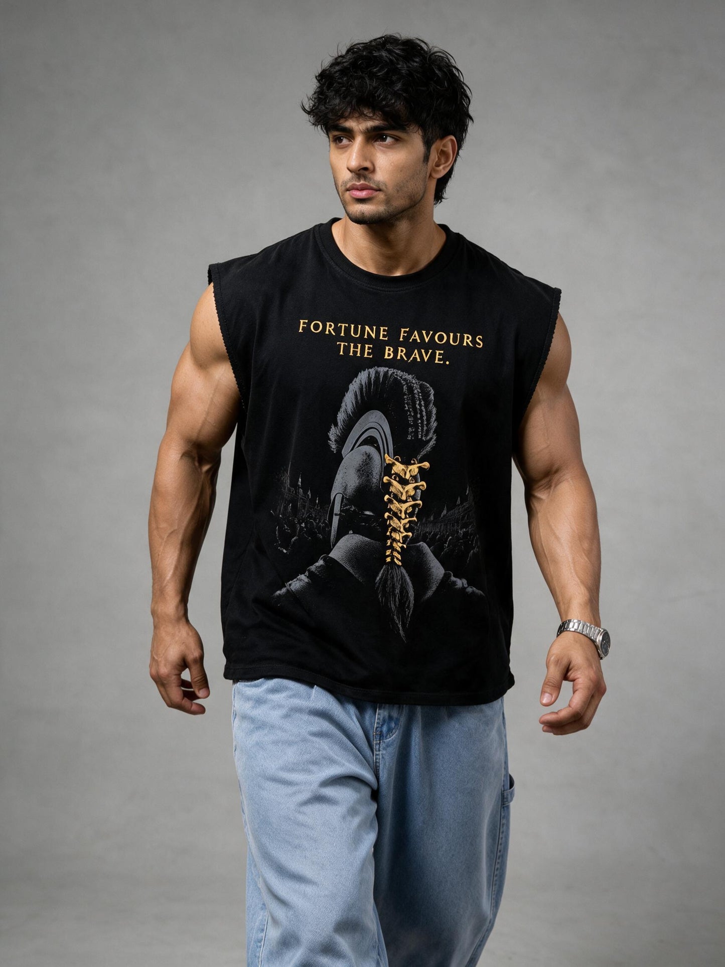 Black - T104 - The Brave - Crop Cut-Offs