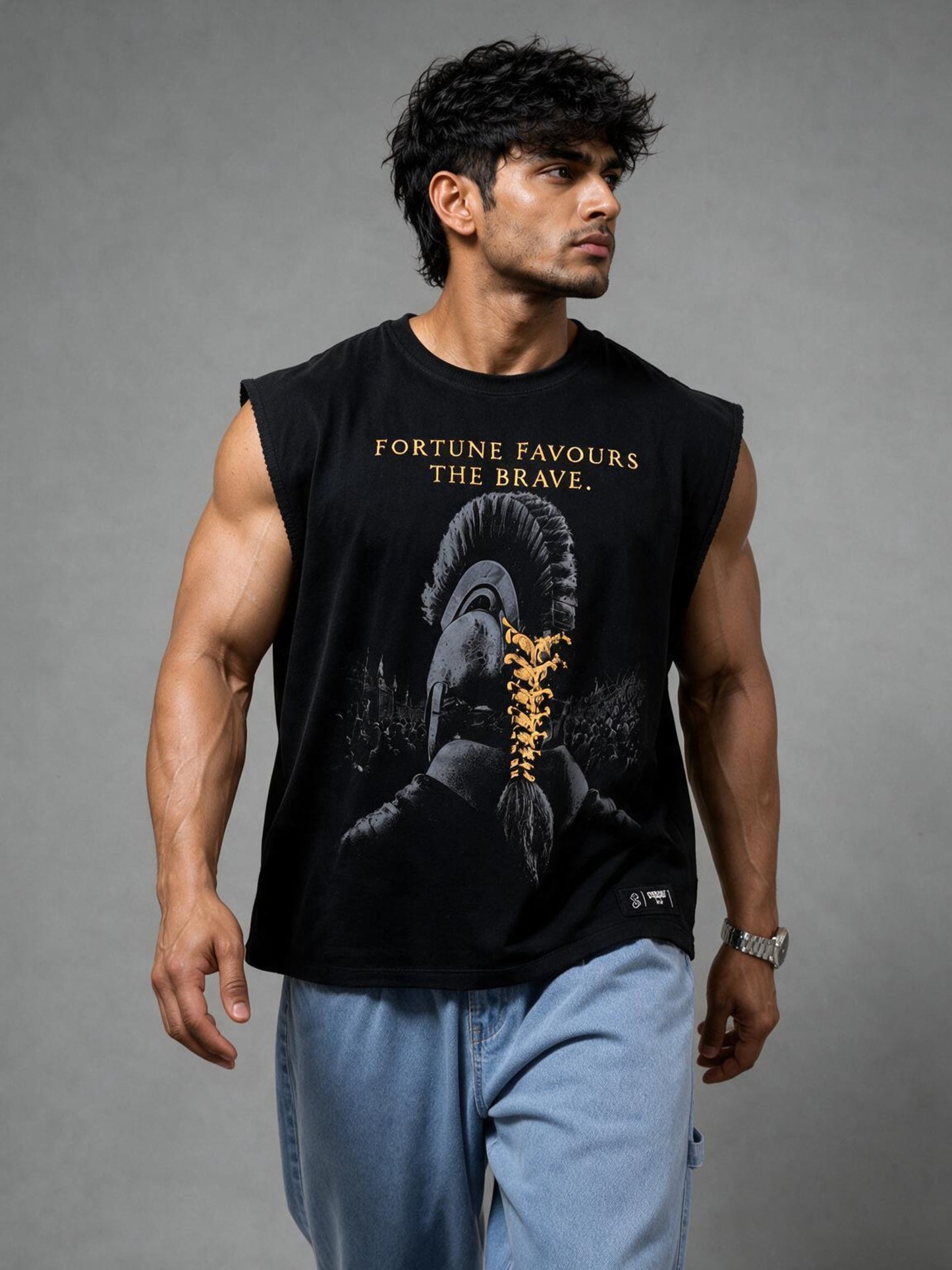Black - T104 - The Brave - Crop Cut-Offs
