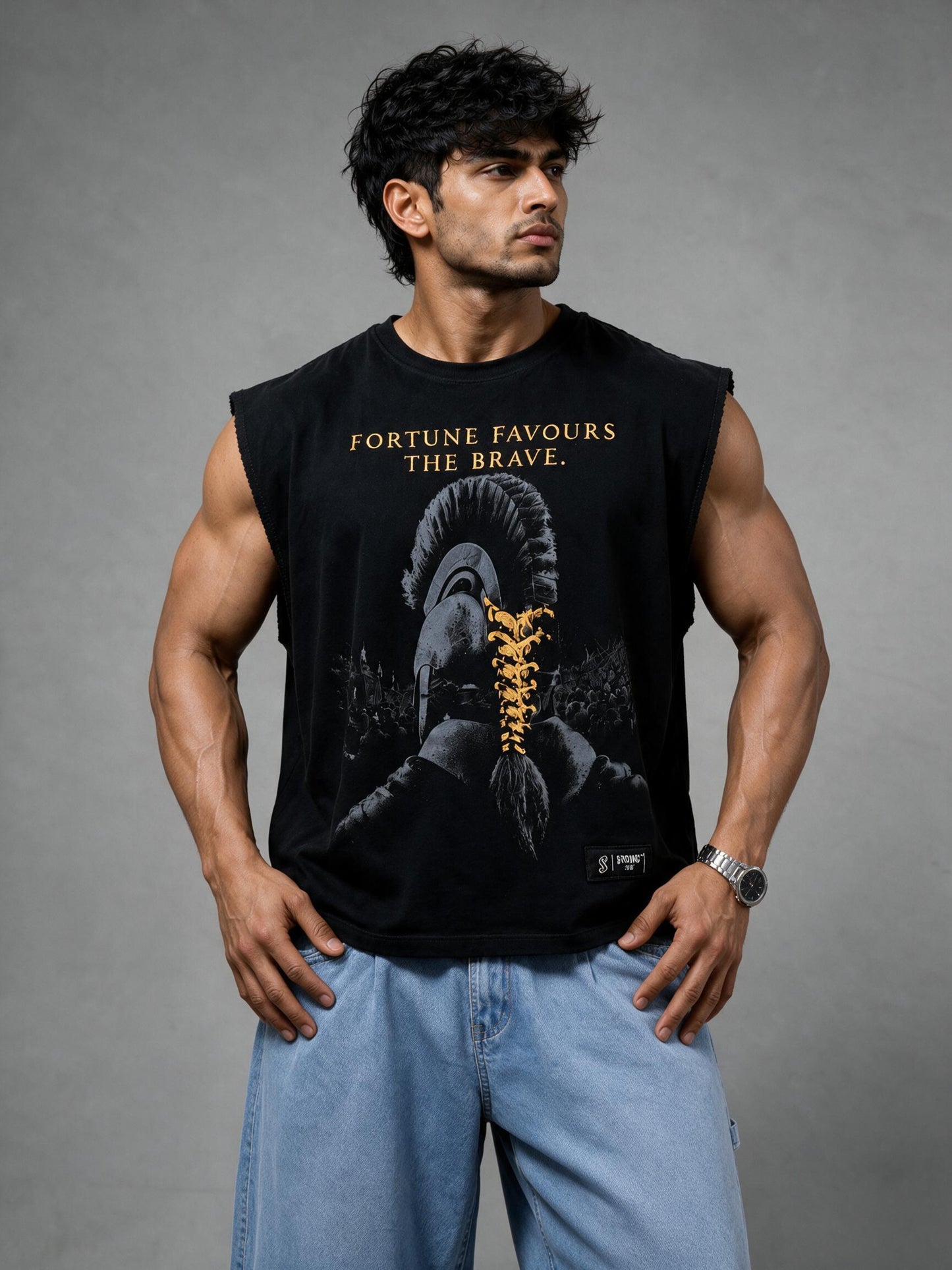 Black - T104 - The Brave - Crop Cut-Offs