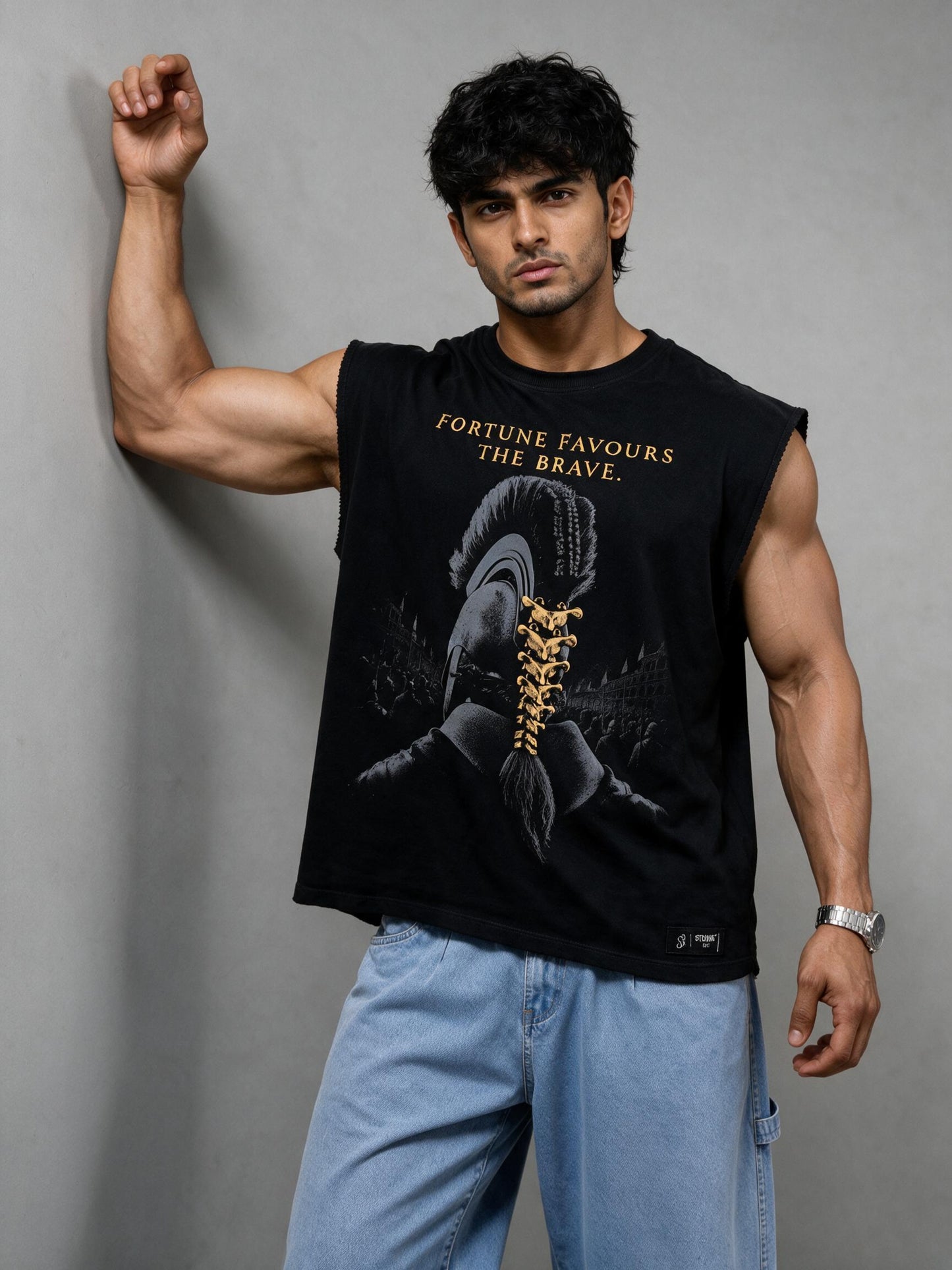 Black - T104 - The Brave - Crop Cut-Offs