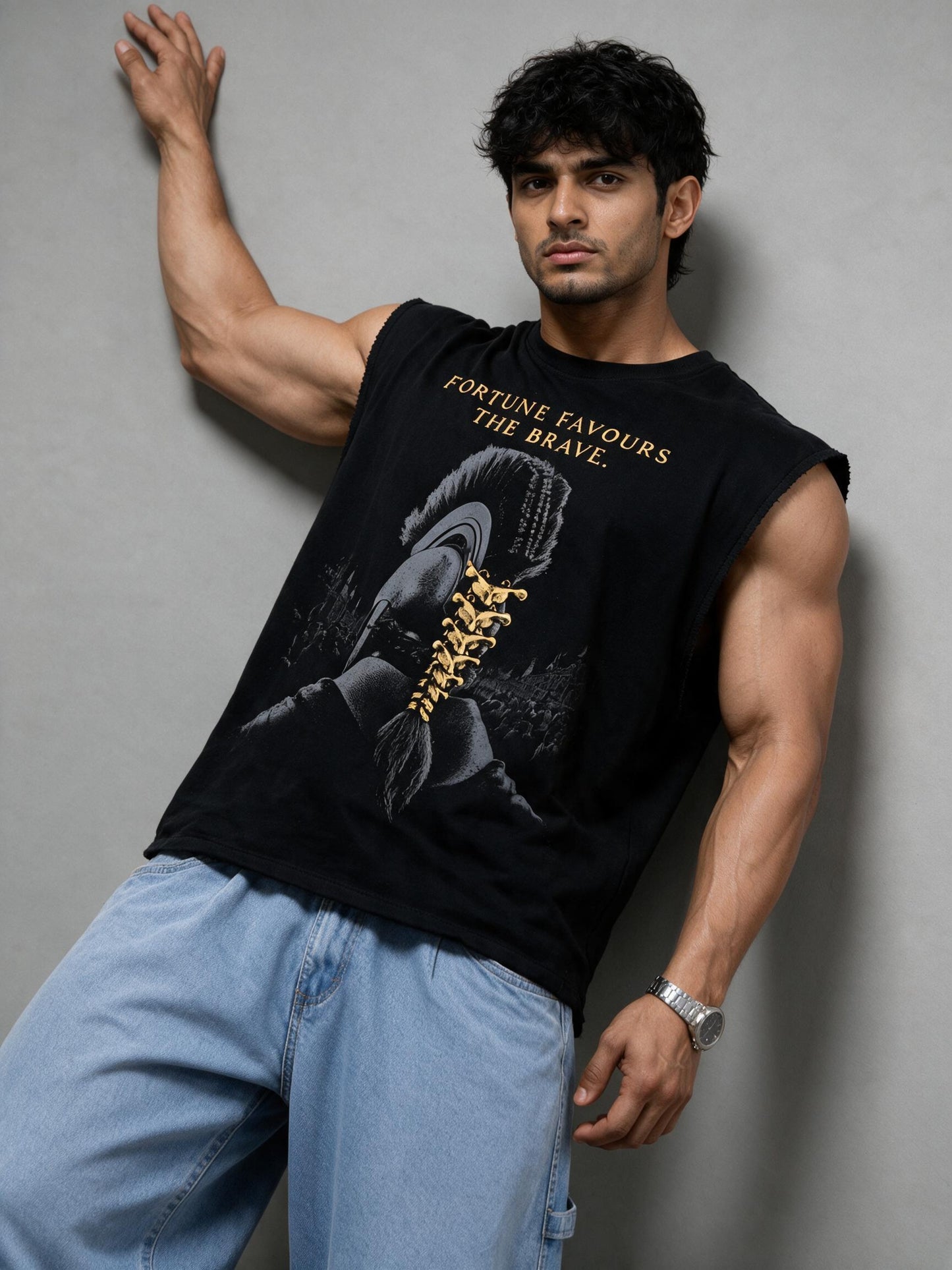 Black - T104 - The Brave - Crop Cut-Offs