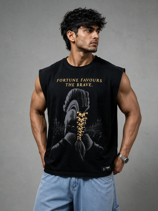 Black - T104 - The Brave - Crop Cut-Offs