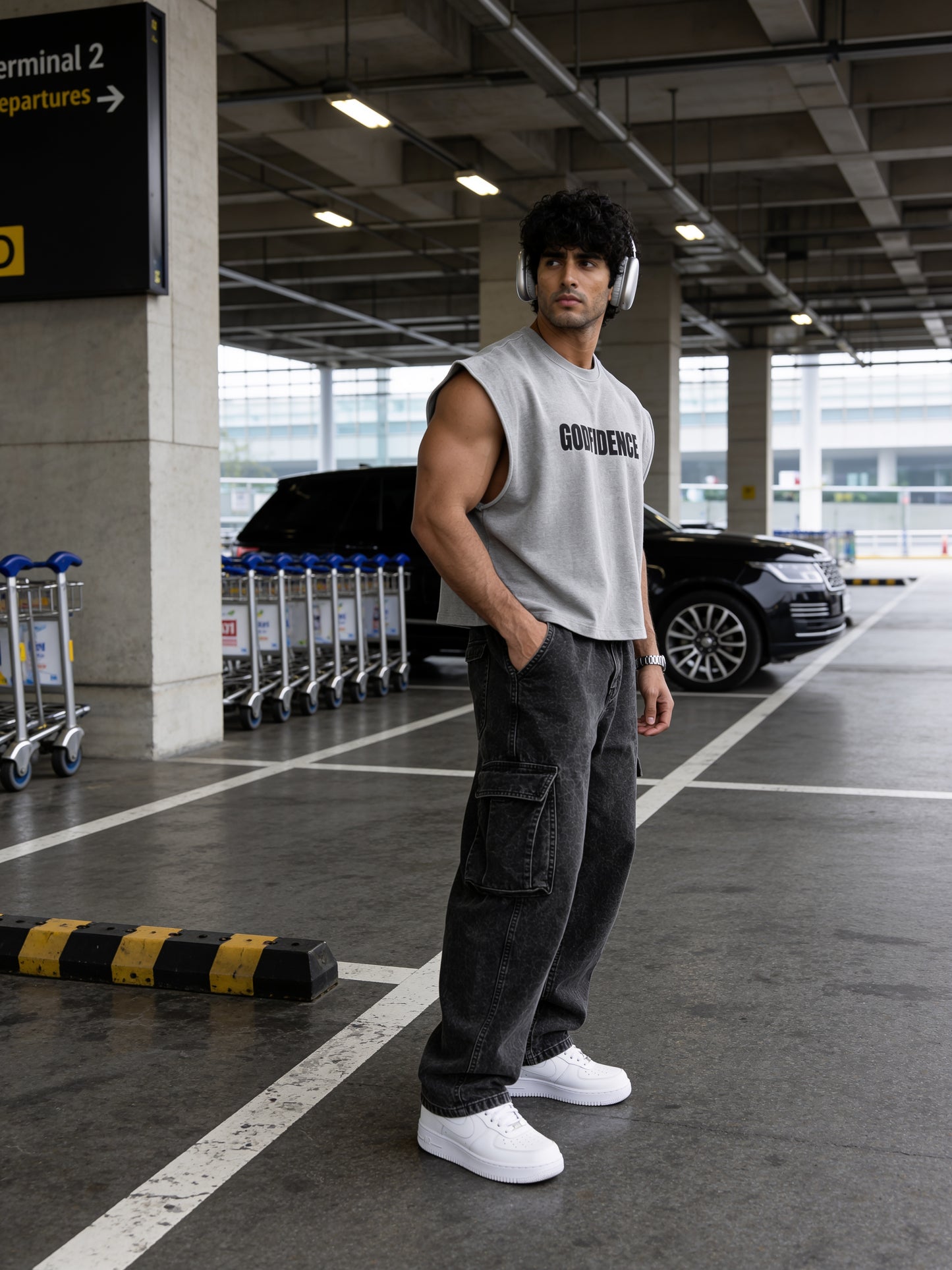Grey - T104 - Godfidence - Tank Top