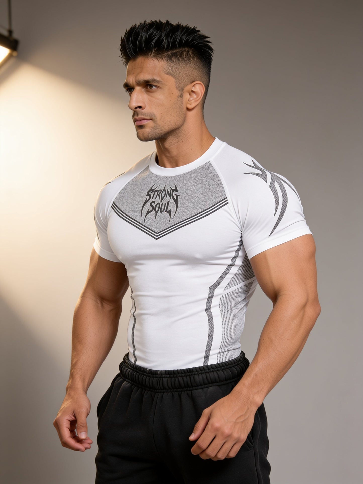 White Warrior - Cotton Lycra Compression Strong Soul