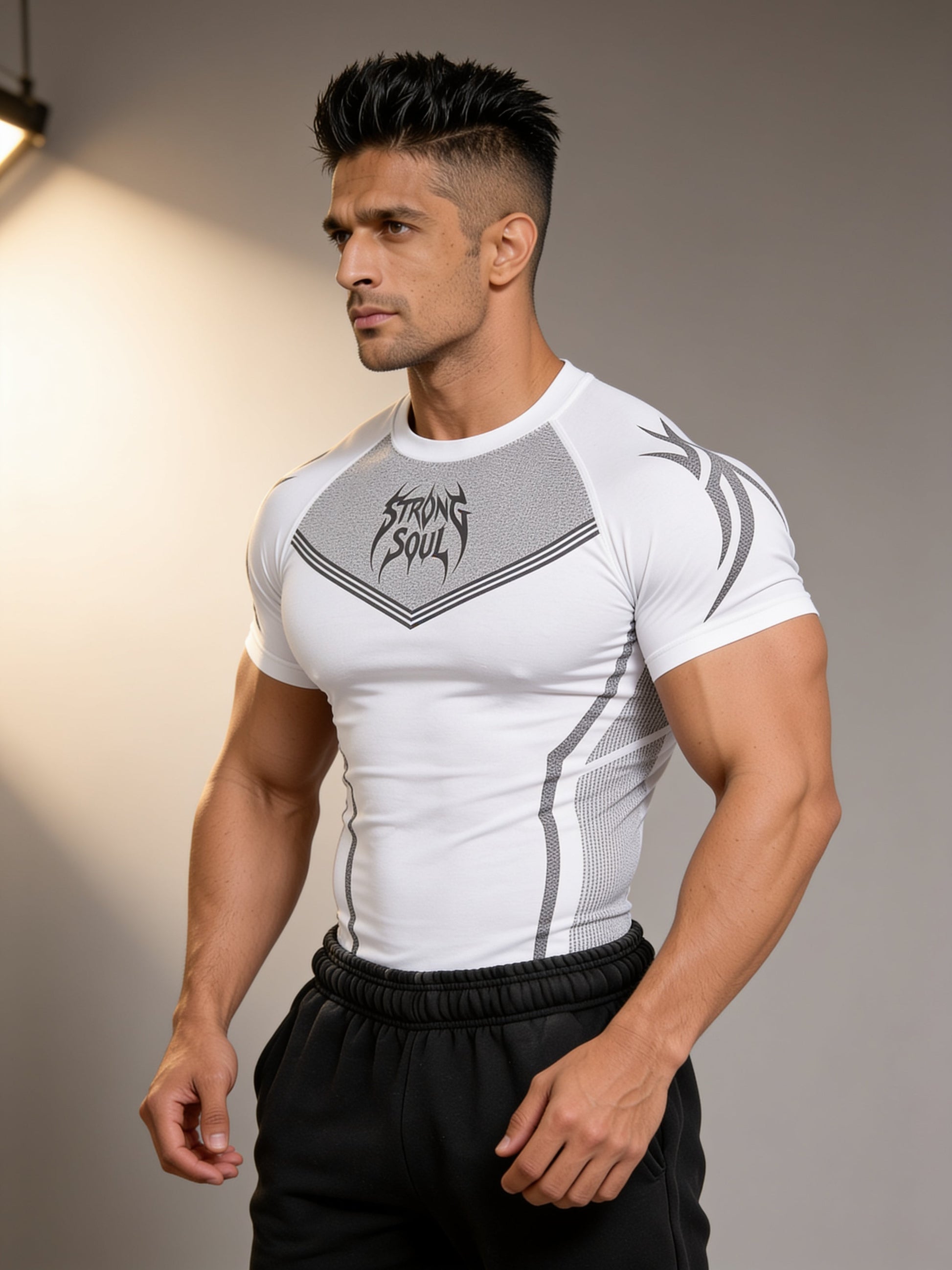 White Warrior - Cotton Lycra Compression Strong Soul
