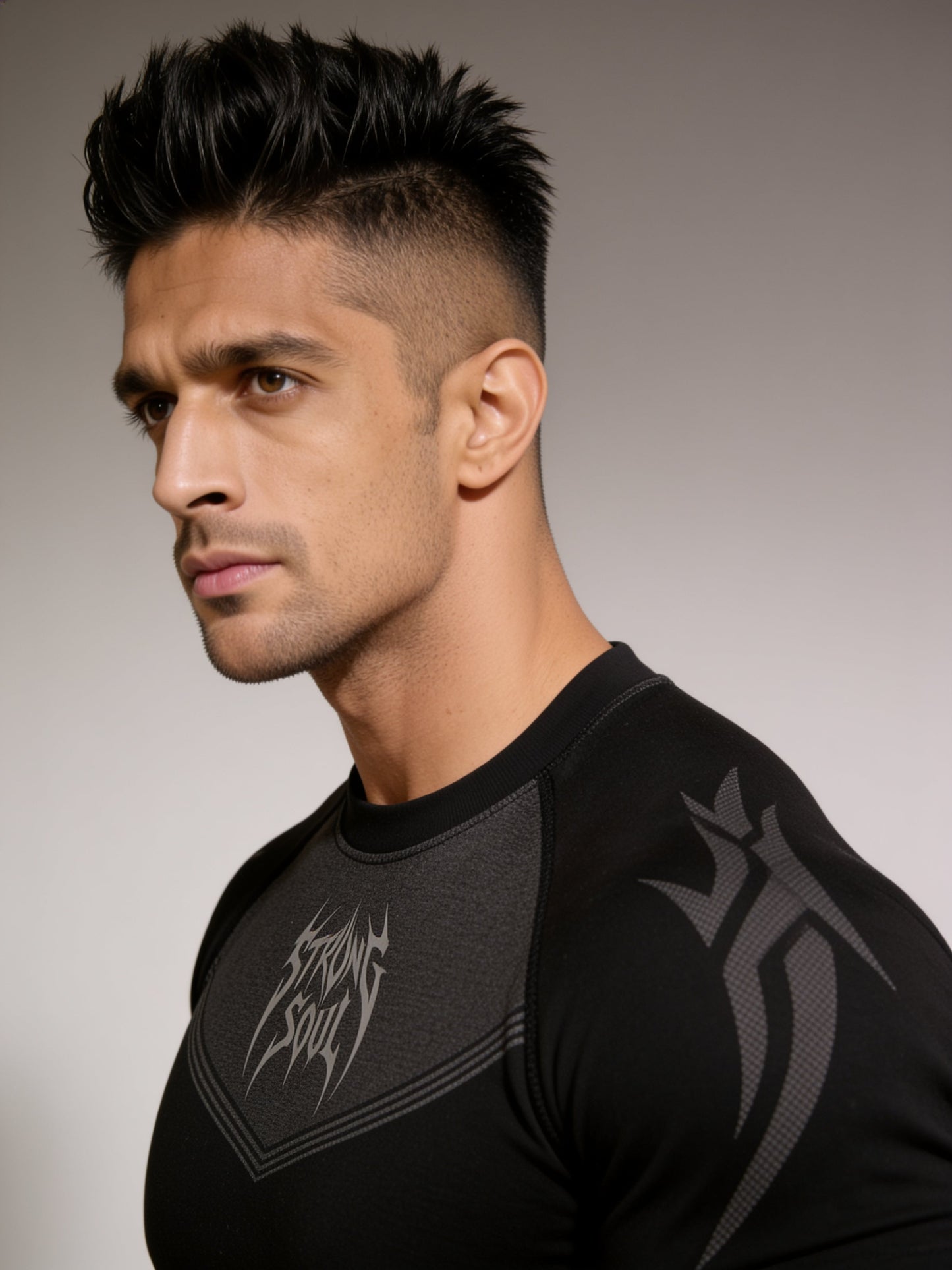 Black Warrior - Cotton Lycra Compression Strong Soul