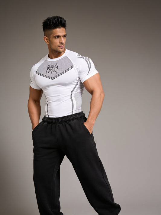 White Warrior - Cotton Lycra Compression Strong Soul