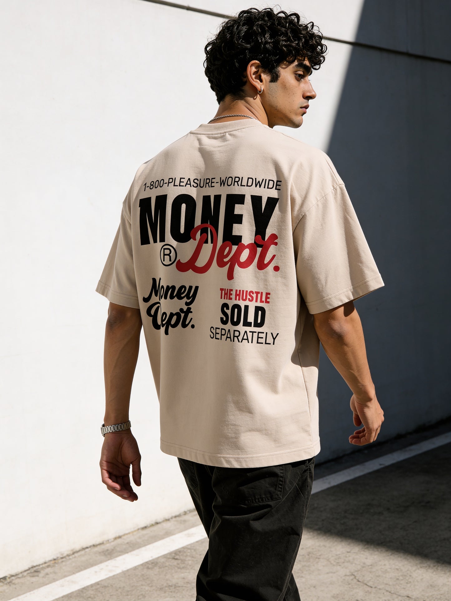 T-Shirt - Biege - Money Dept - Oversized