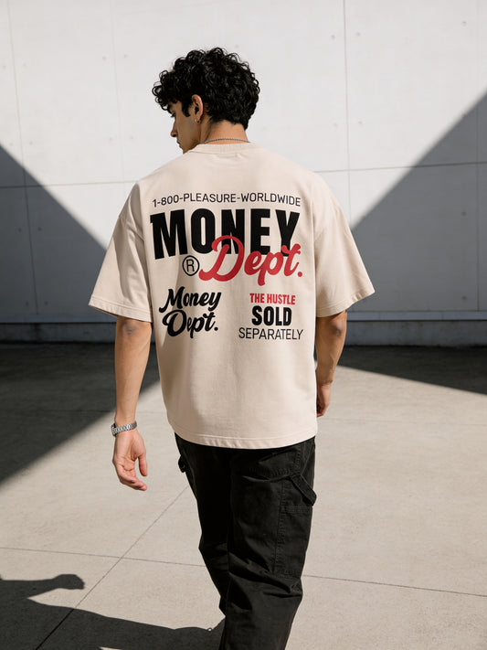 T-Shirt - Biege - Money Dept - Oversized