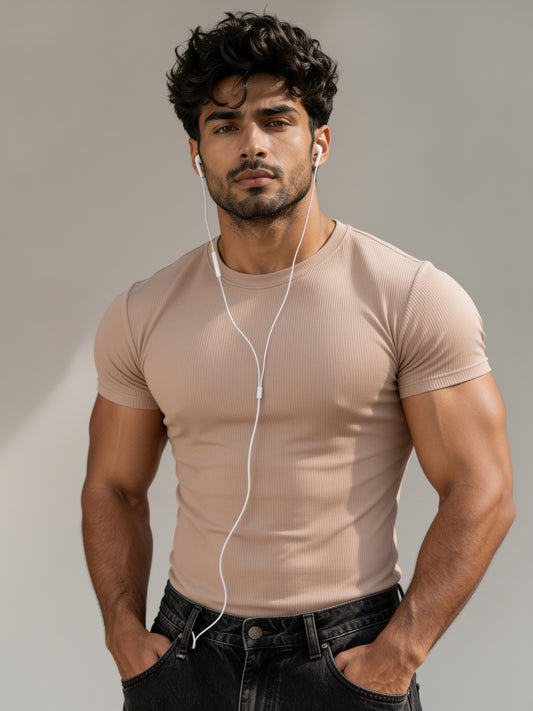 Rose - Slim Fit - T-Shirt Ribbed