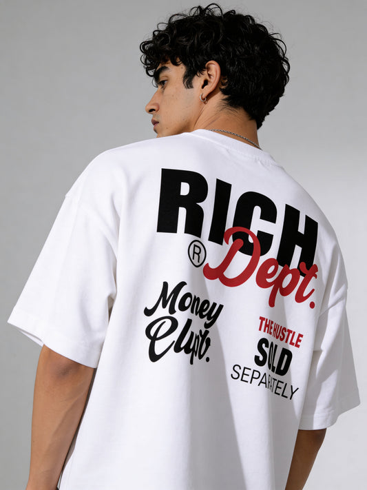 T-Shirt - White - Money Dept - Oversized (Copy) Strong Soul Shirts & Tops