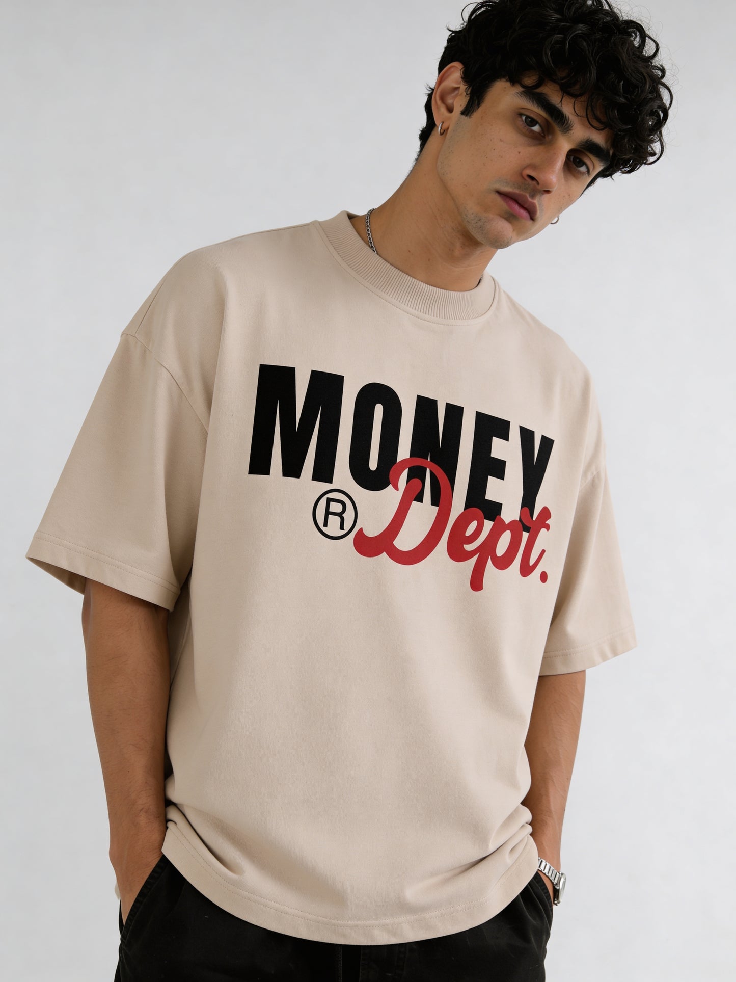 T-Shirt - Biege - Money Dept - Oversized