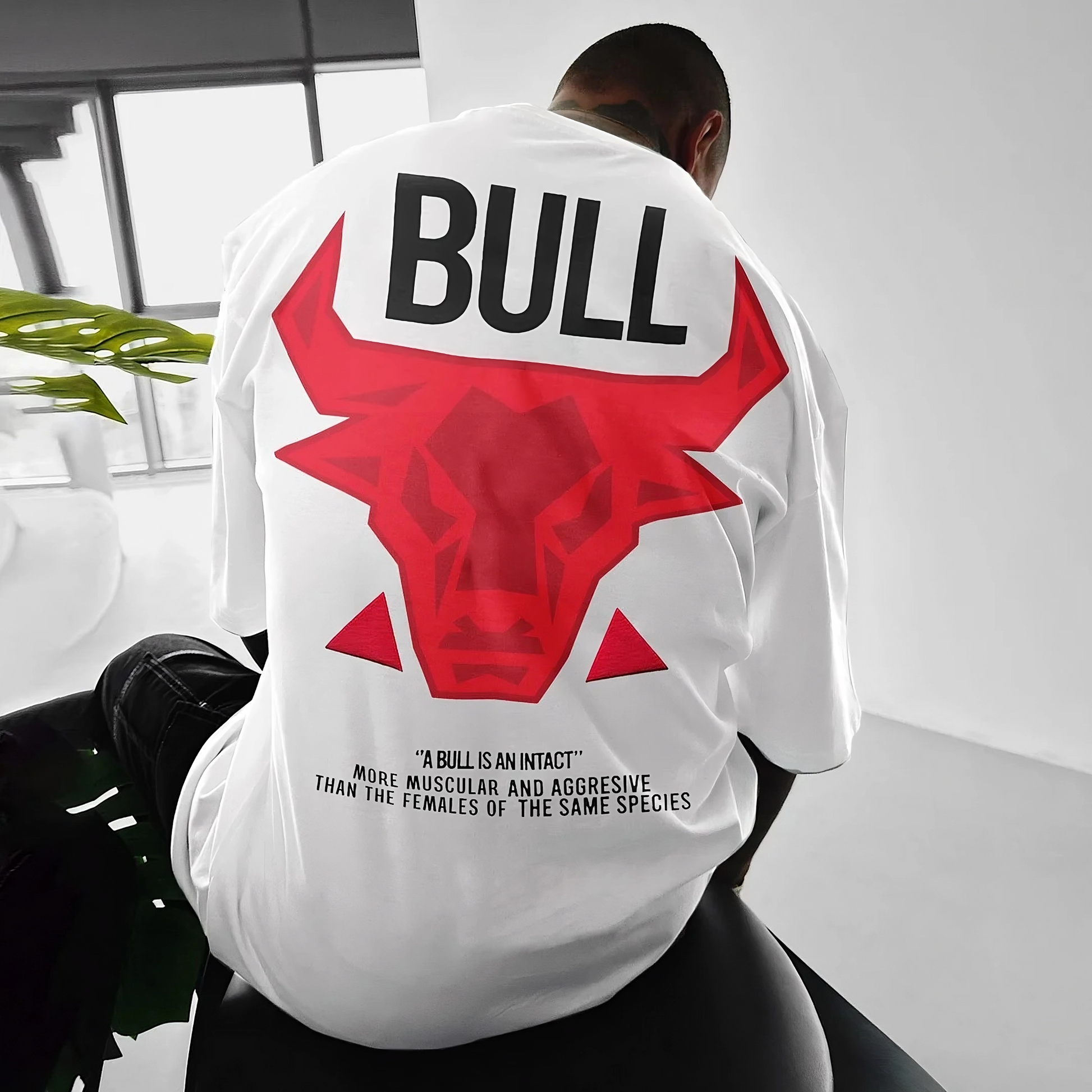 The BULL - White - Gym Oversized T Shirt Strong Soul Shirts & Tops