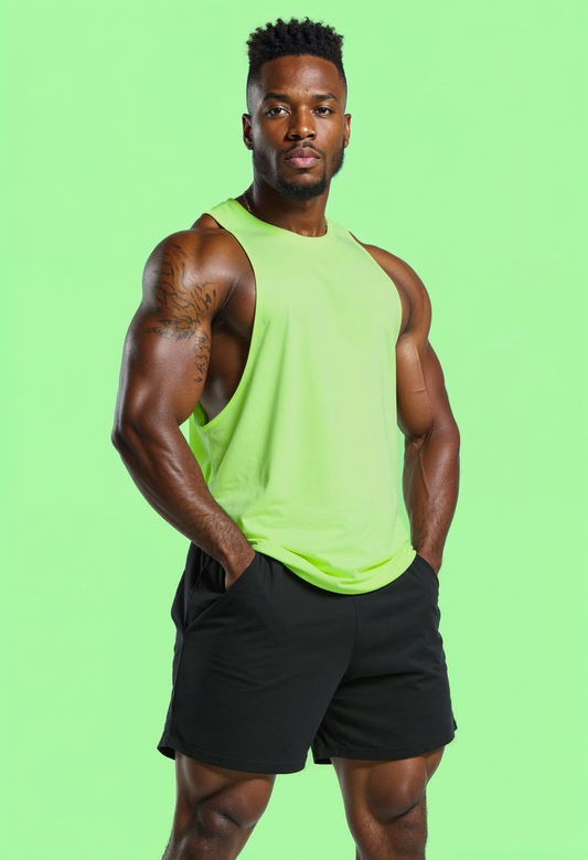 Neon Green - T101 - Muscle Daddy - Drop Arm