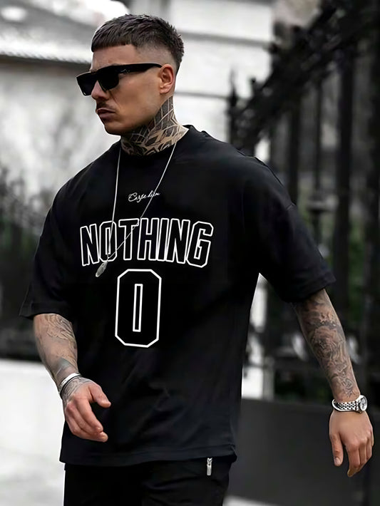 Carpe Diem Nothing 0 - Black - Gym Oversized T Shirt Strong Soul Shirts & Tops