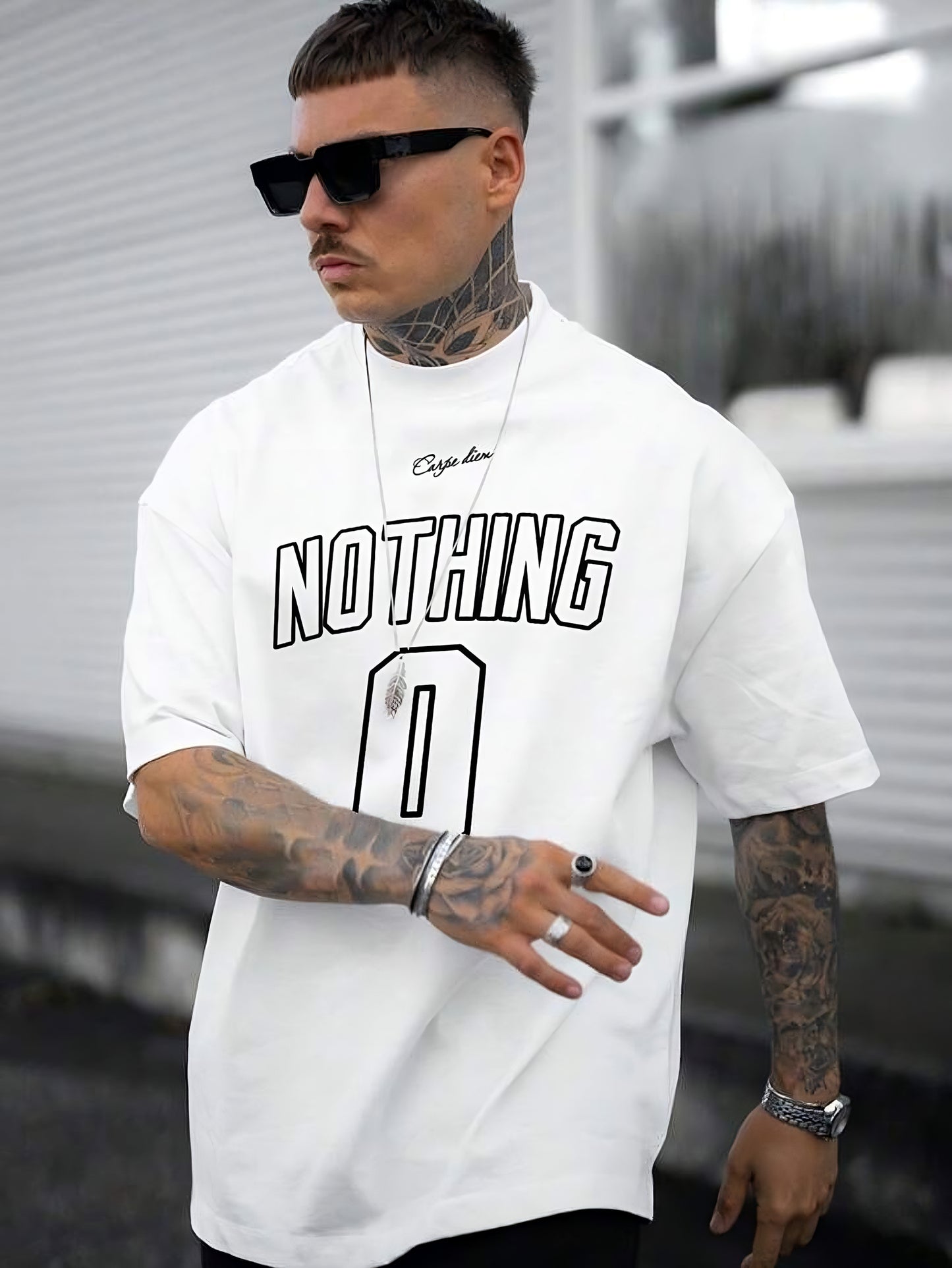 Copy of Carpe Diem Nothing - White - Gym Oversized T Shirt Strong Soul Shirts & Tops