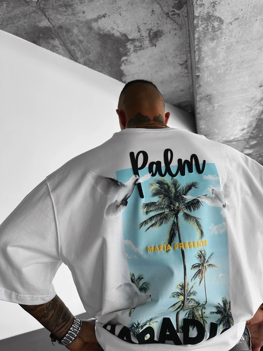 Palm - White - Oversized T Shirt Strong Soul Shirts & Tops
