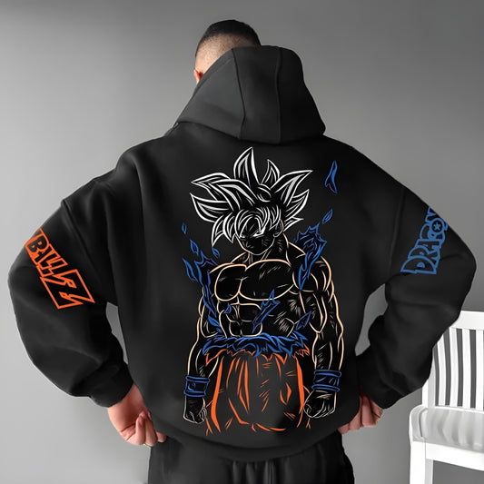 Flames DBZ - Oversized Hoodie 400 GSM