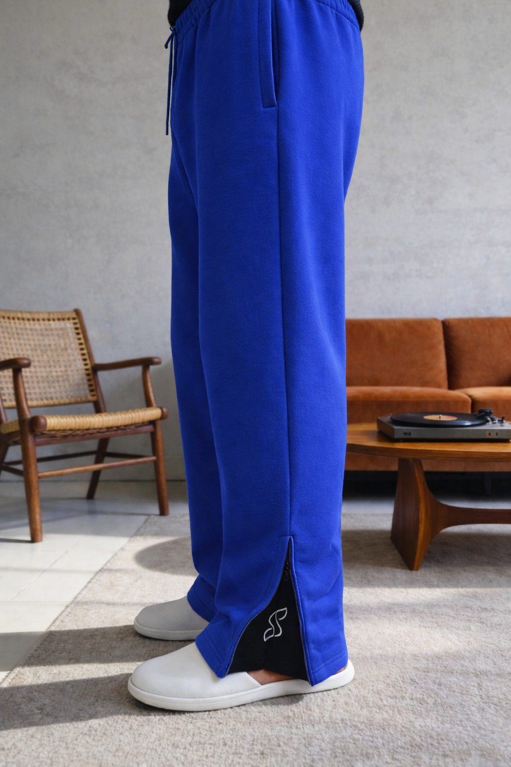 Royal Blue - Flat Pants + Hoodie Co-ord