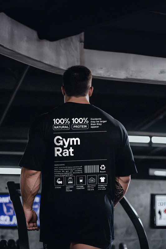 Gym Rat - Black - Oversized T Shirt Strong Soul Shirts & Tops