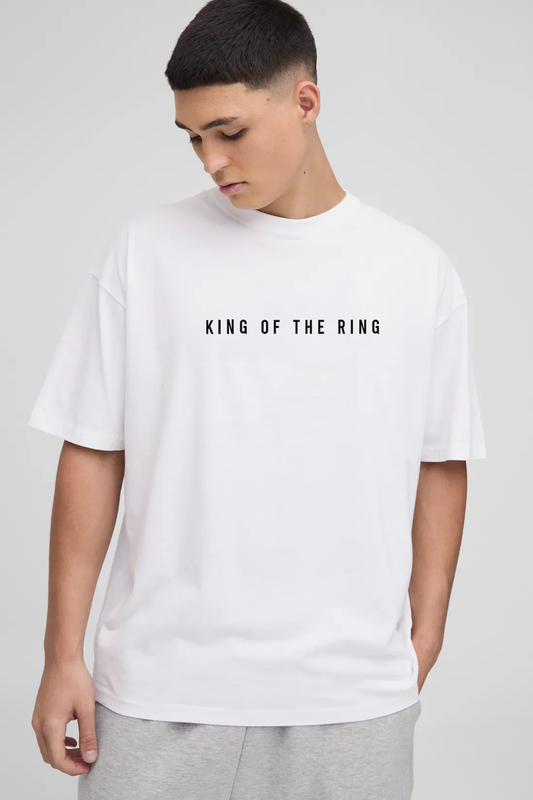 T-Shirt - White - King Of The Ring - Oversized