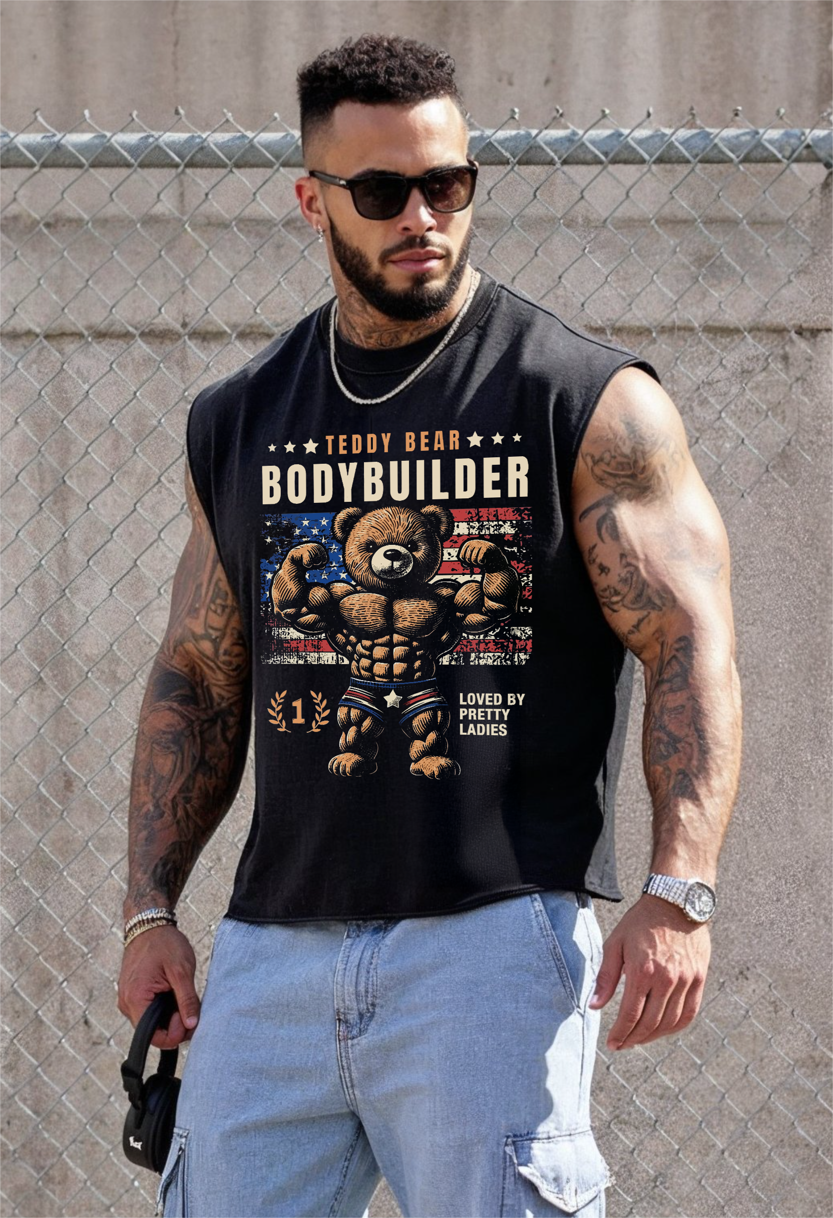Black - T104 - Caffeine & Weights  - Crop Cut-Offs Strong Soul Tanks
