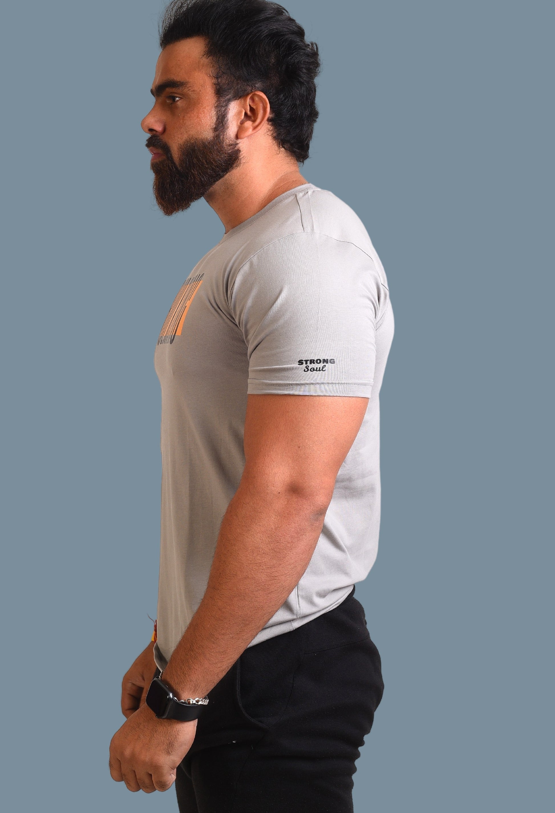Gym T Shirt - Bulking - Men T-Shirt with premium cotton Lycra. The Sports T Shirt by Strong Soul