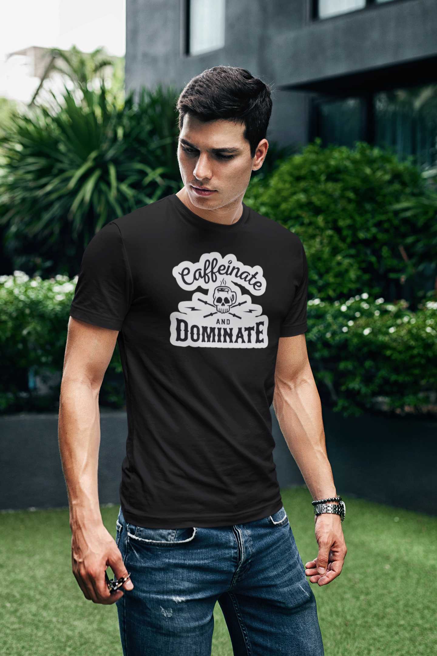 Caffeinate And Dominate - Gym T Shirt Strong Soul Shirts & Tops