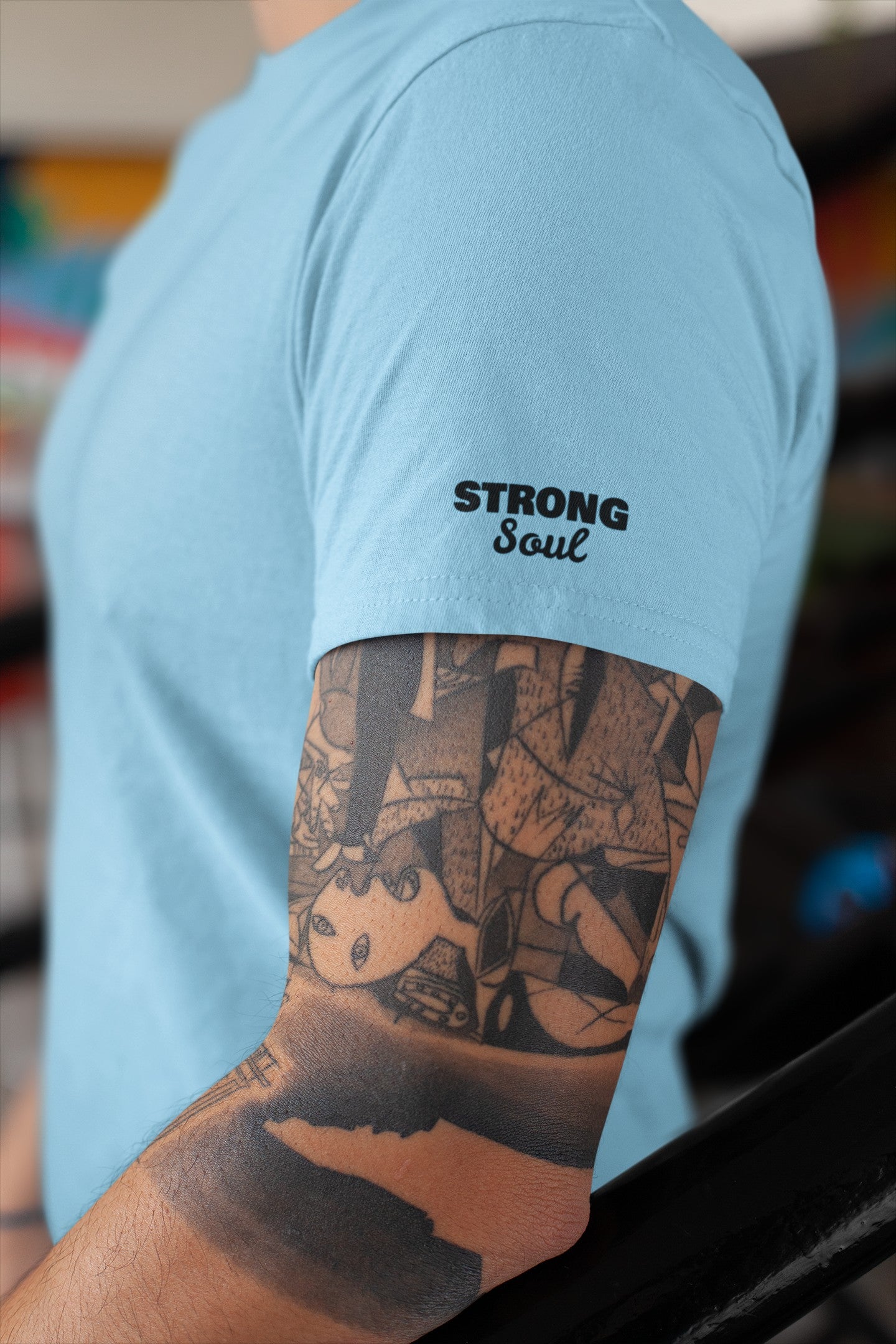 Gym T Shirt - Calm Like A Bomb with premium cotton Lycra. The Sports T Shirt by Strong Soul