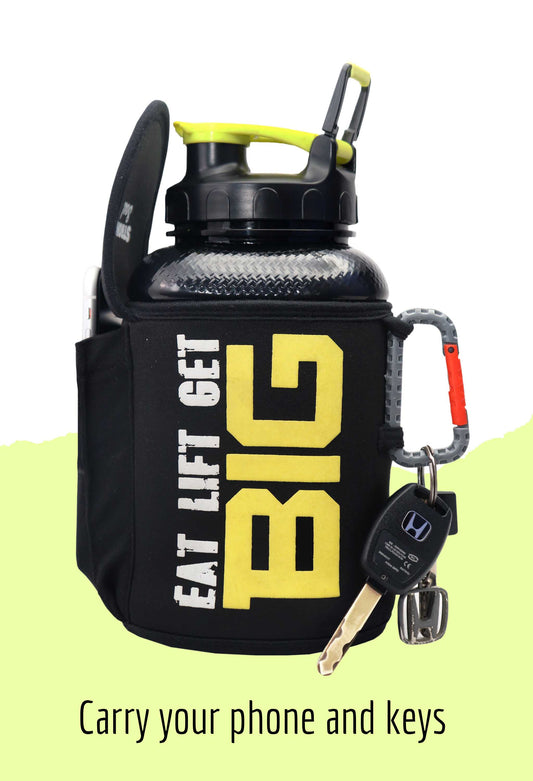 Eat Lift Get Big - Monster Gallon Gym Bottle 2.2L Strong Soul Gym Bottle