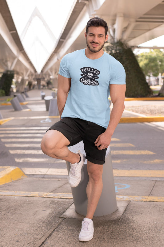 Gym T Shirt - Fuel By Caffiene. Sports T Shirt by Strong Soul.