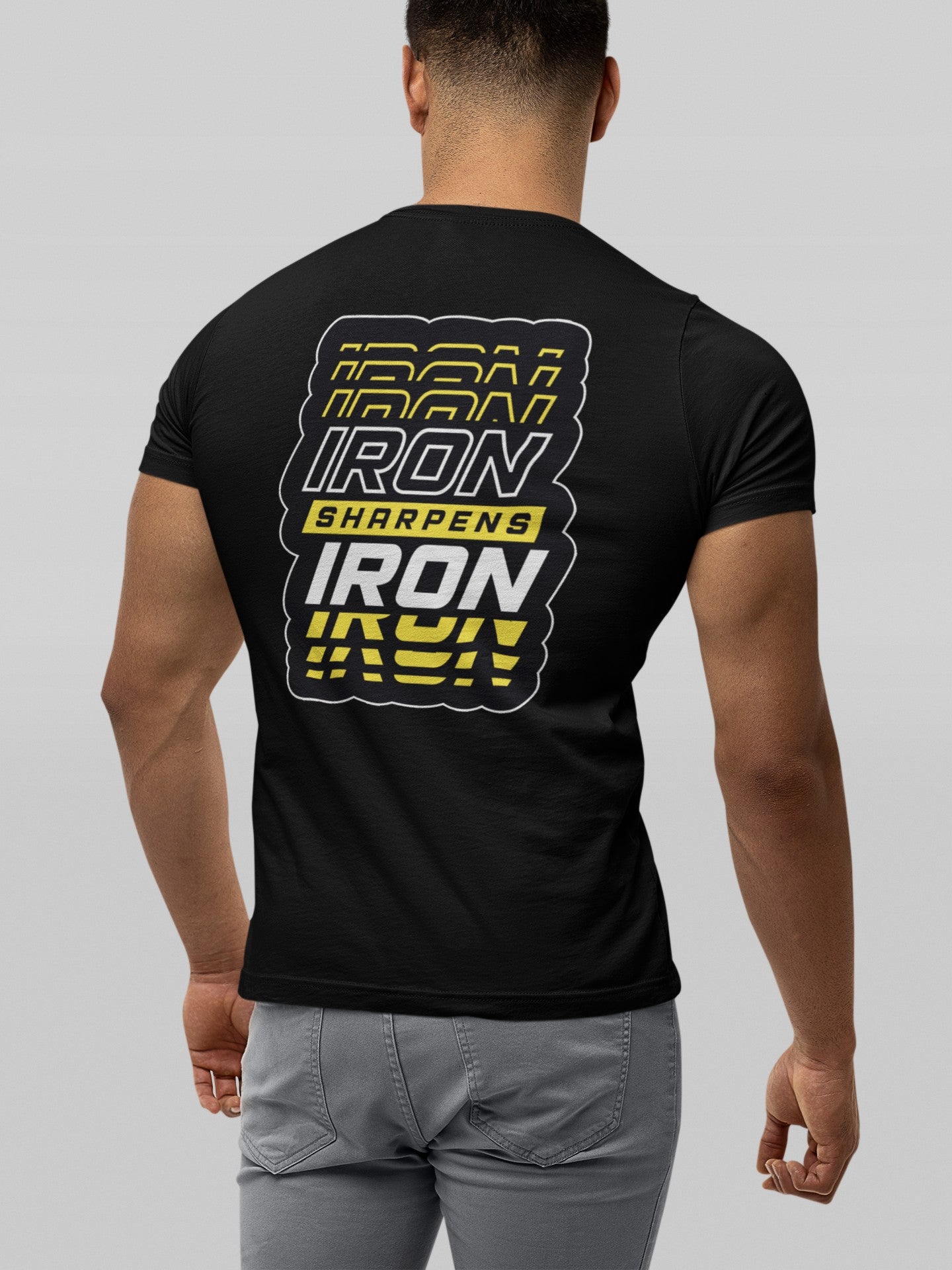 Gym T Shirt - Iron Sharpens Iron. The Sports T Shirt by Strong Soul