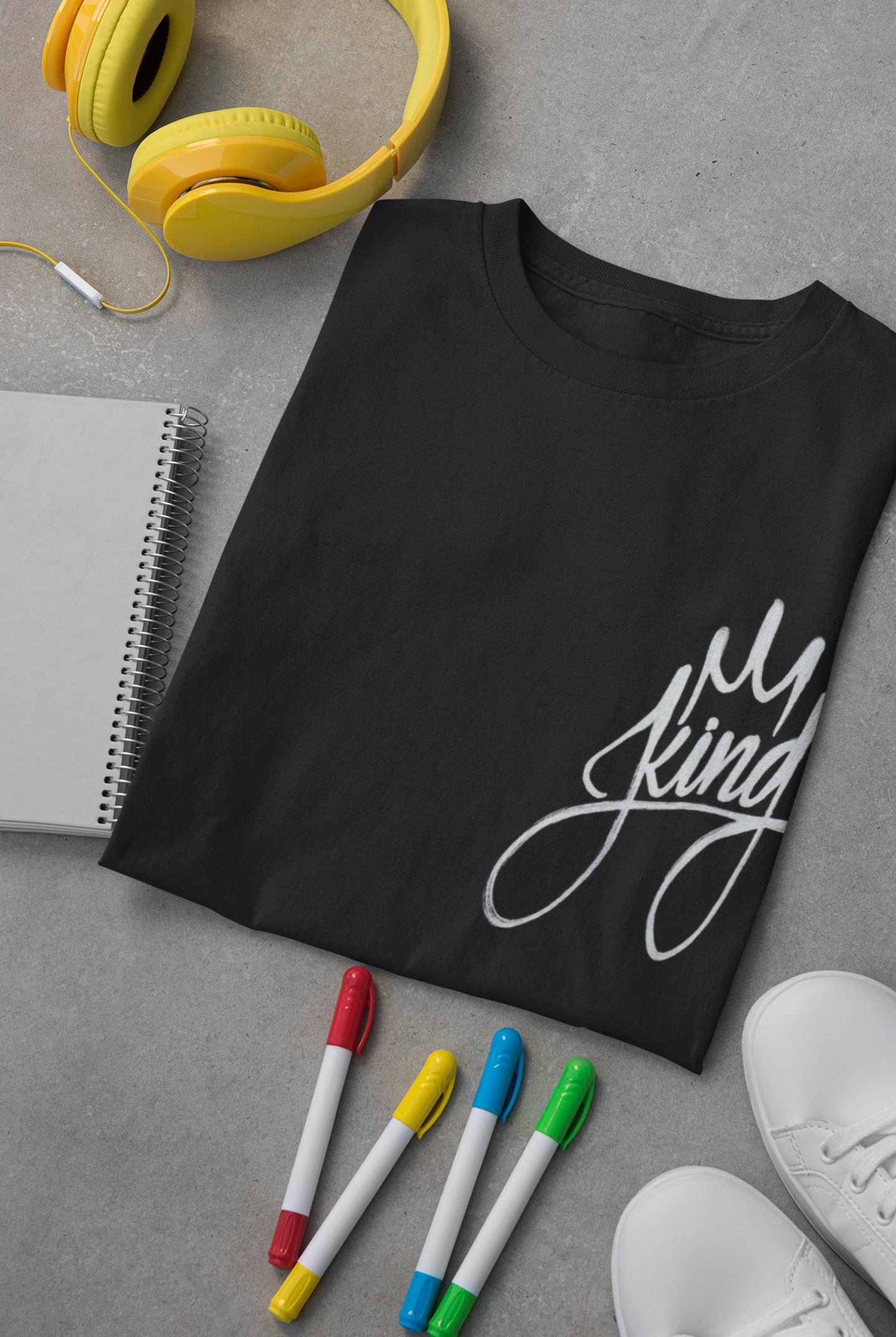 Gym T Shirt - Kind King with premium cotton Lycra. The Sports T Shirt by Strong Soul