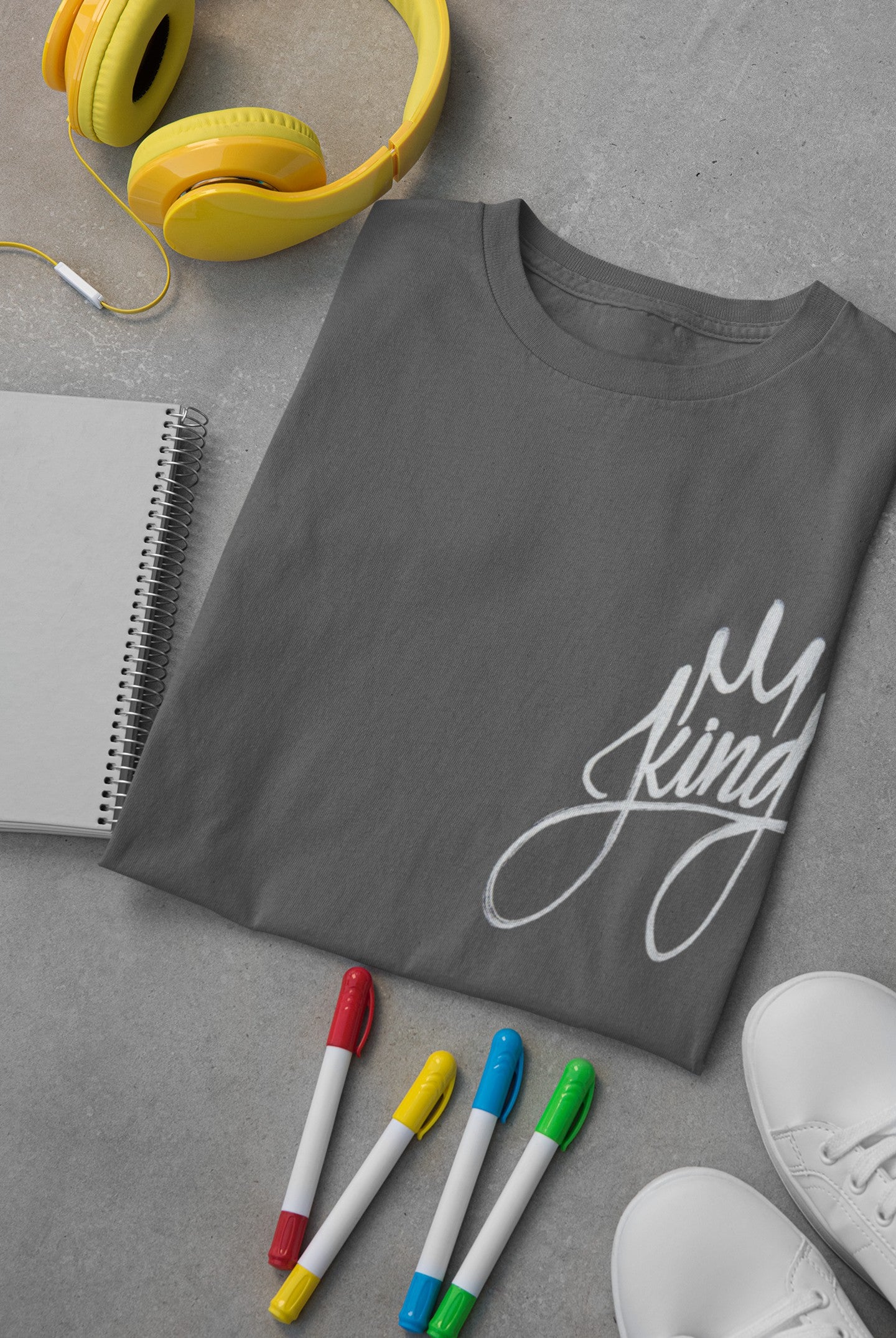 Gym T Shirt - Kind King with premium cotton Lycra. The Sports T Shirt by Strong Soul