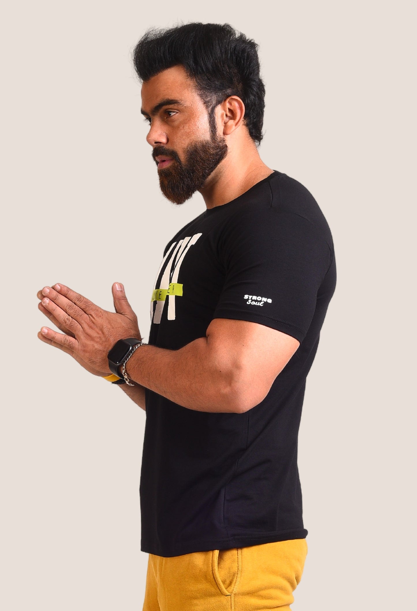 Gym T Shirt - Lift Like A Monster - Men T-Shirt with premium cotton Lycra. The Sports T Shirt by Strong Soul