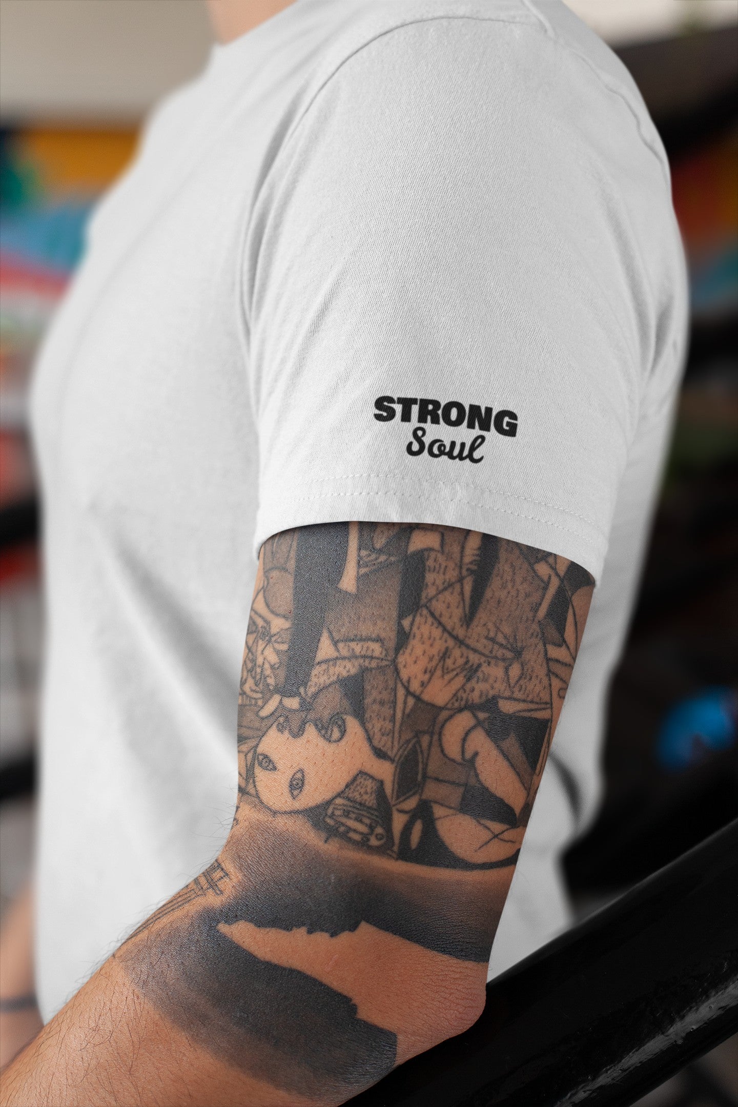 Gym T Shirt - On A Road To Victory with premium cotton Lycra. The Sports T Shirt by Strong Soul