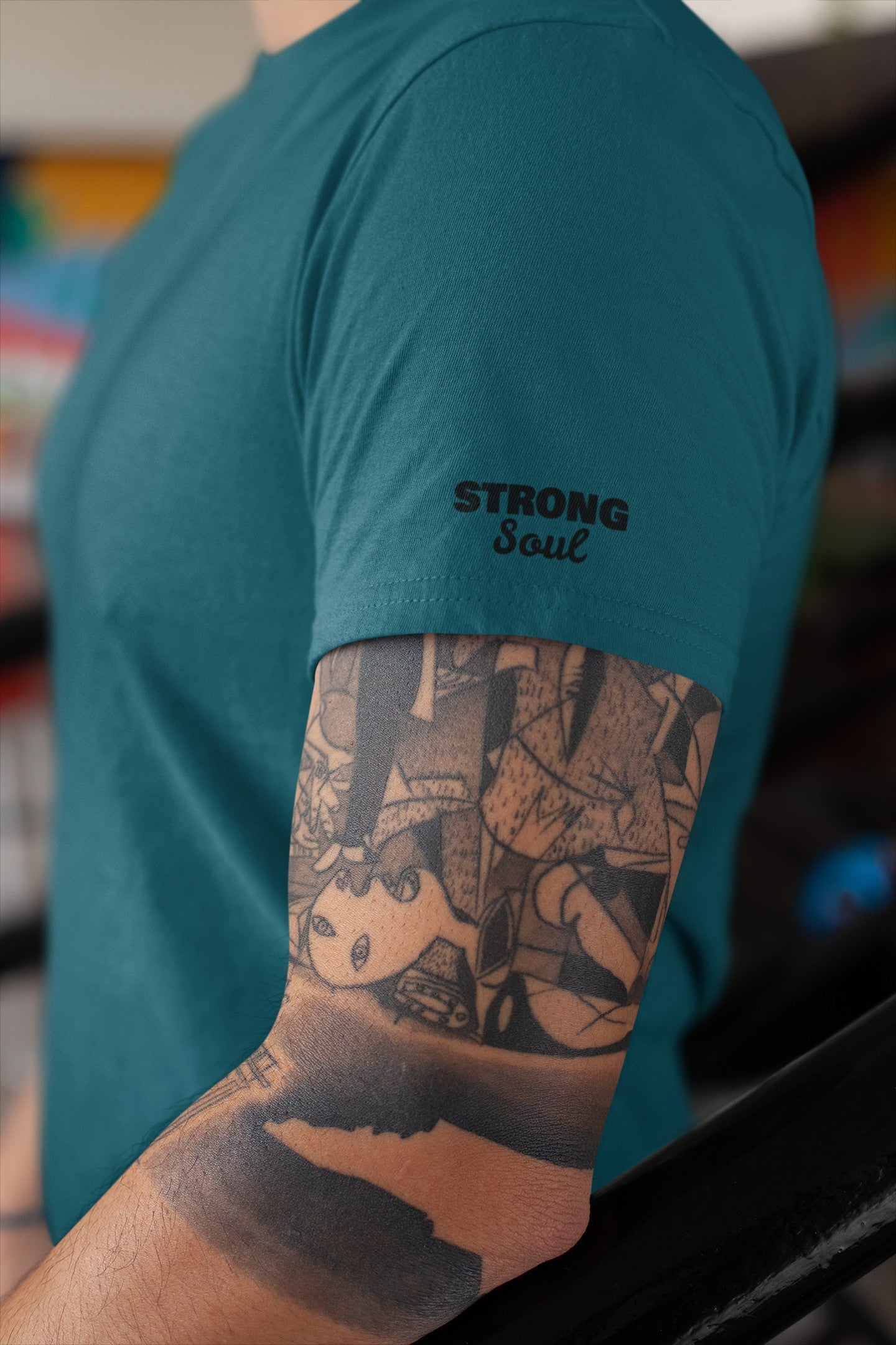 Gym T Shirt - On A Road To Victory with premium cotton Lycra. The Sports T Shirt by Strong Soul