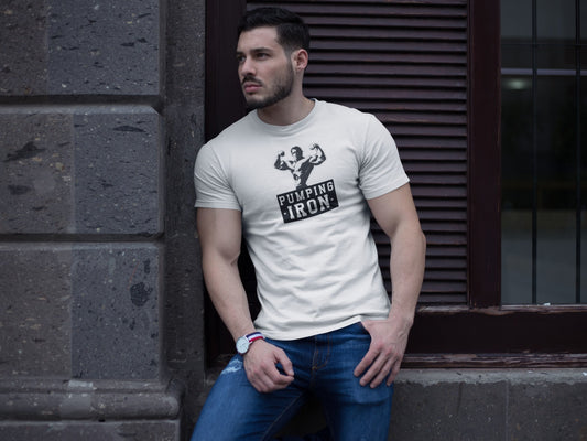 Gym T Shirt - Pumping Iron - Sports T Shirt - Strong Soul