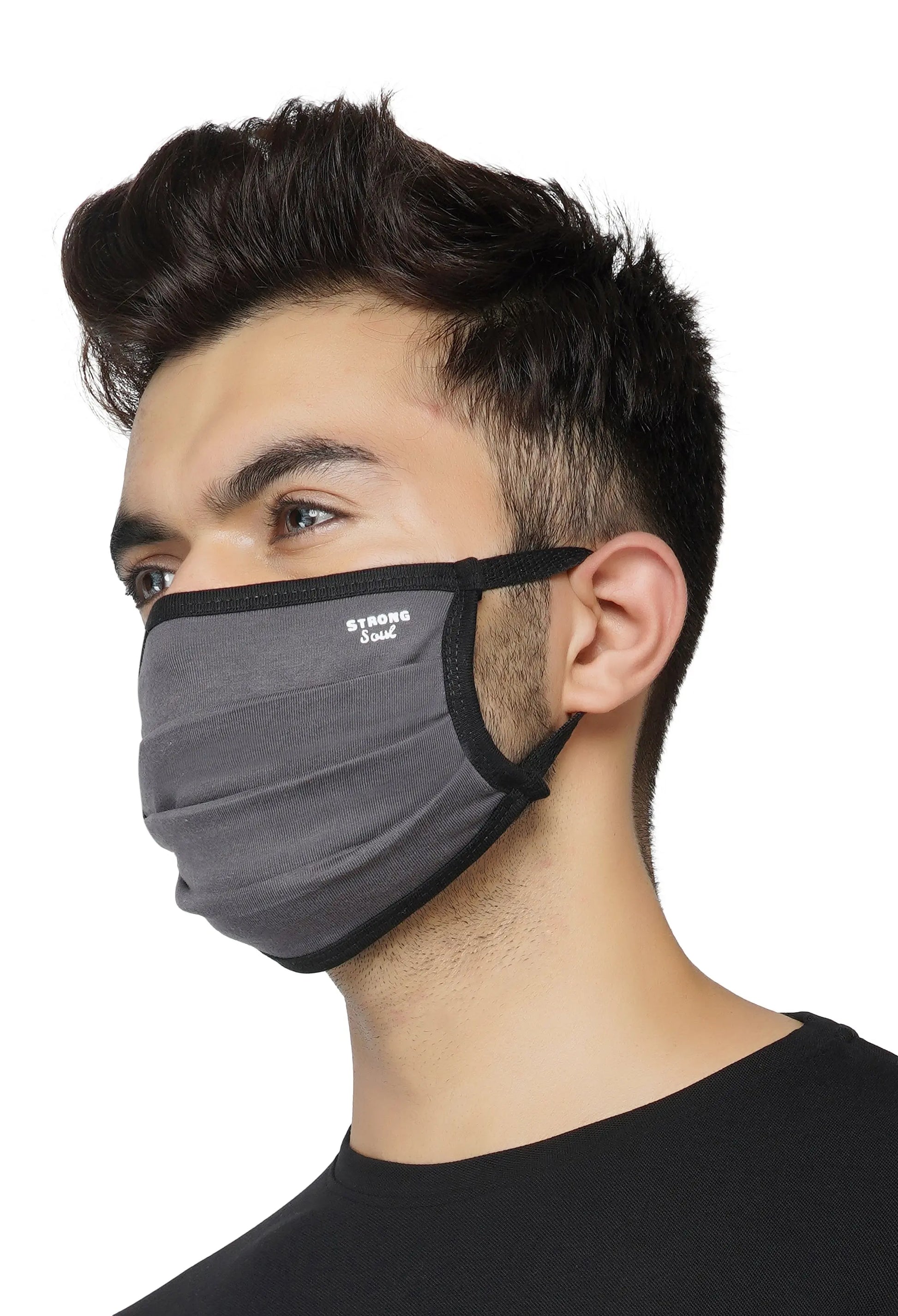 SS Essentials - Strong Shield Grey Unisex Mask (Pack of 3,4,5) Strong Soul Accessories