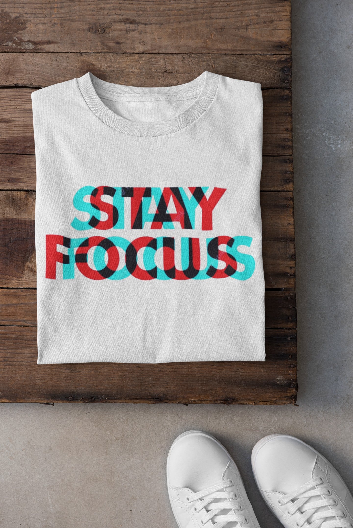 Gym T Shirt - Stay Focus with premium cotton Lycra. The Sports T Shirt by Strong Soul