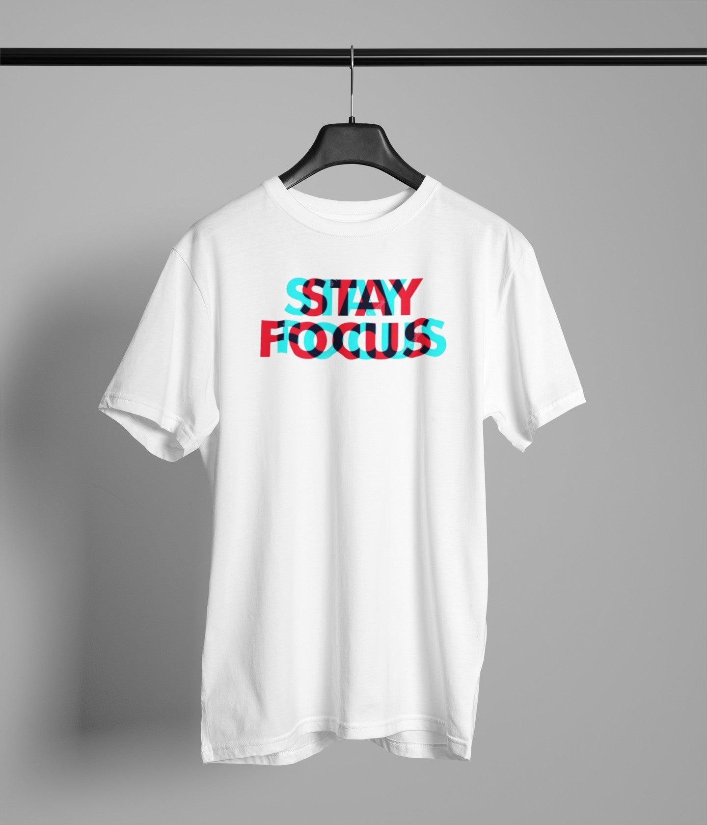 Gym T Shirt - Stay Focus with premium cotton Lycra. The Sports T Shirt by Strong Soul